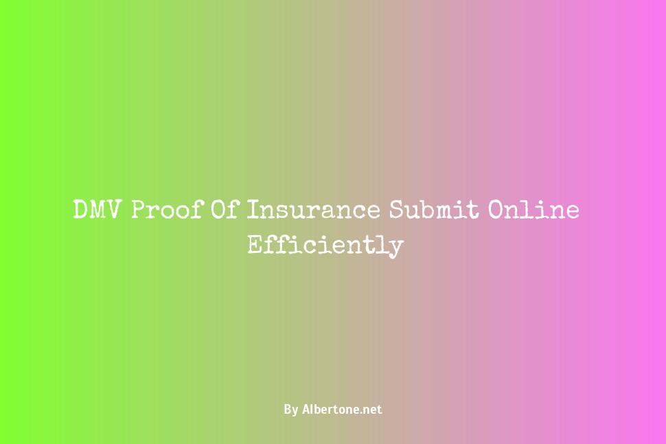 dmv proof of insurance submit online