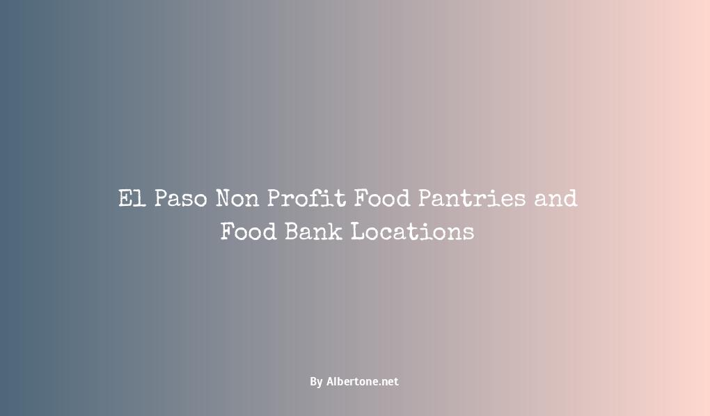 el paso food bank locations