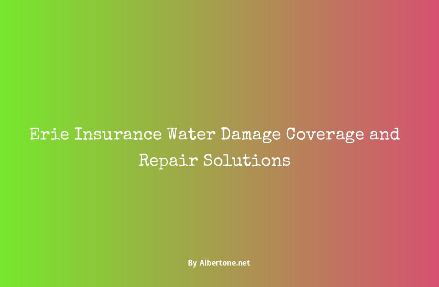 erie insurance water damage