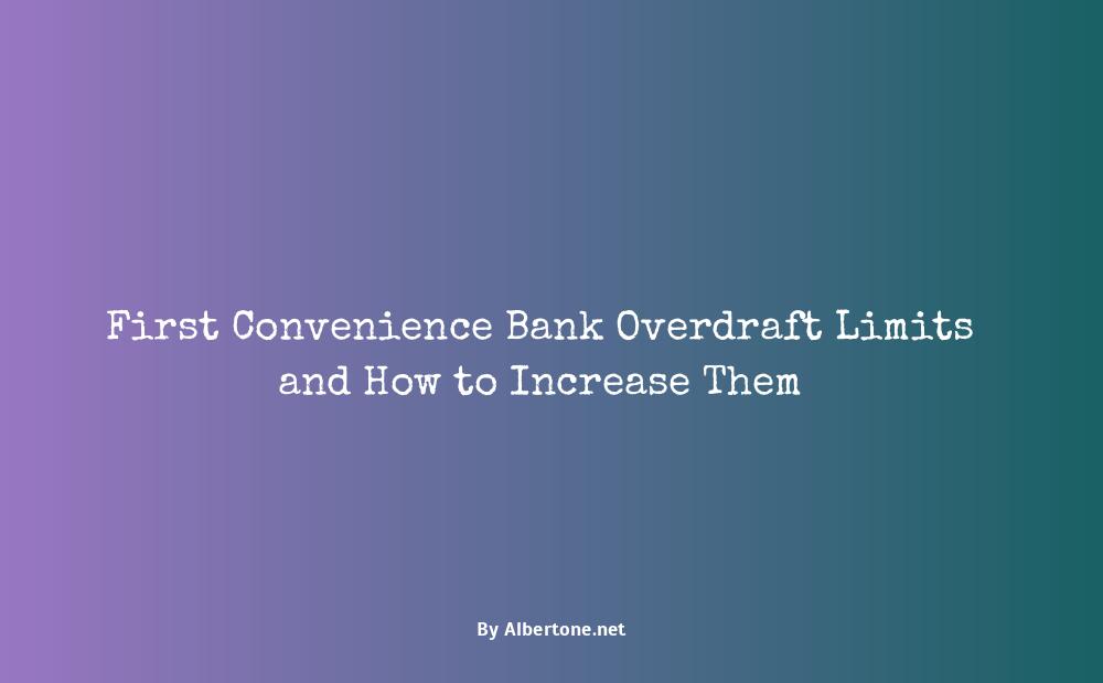 first convenience bank overdraft