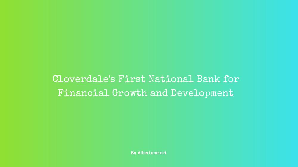 first national bank of cloverdale