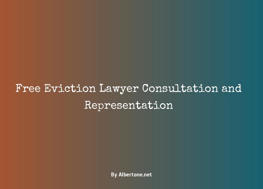 free lawyer for eviction