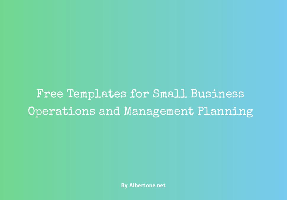 free templates for business plans