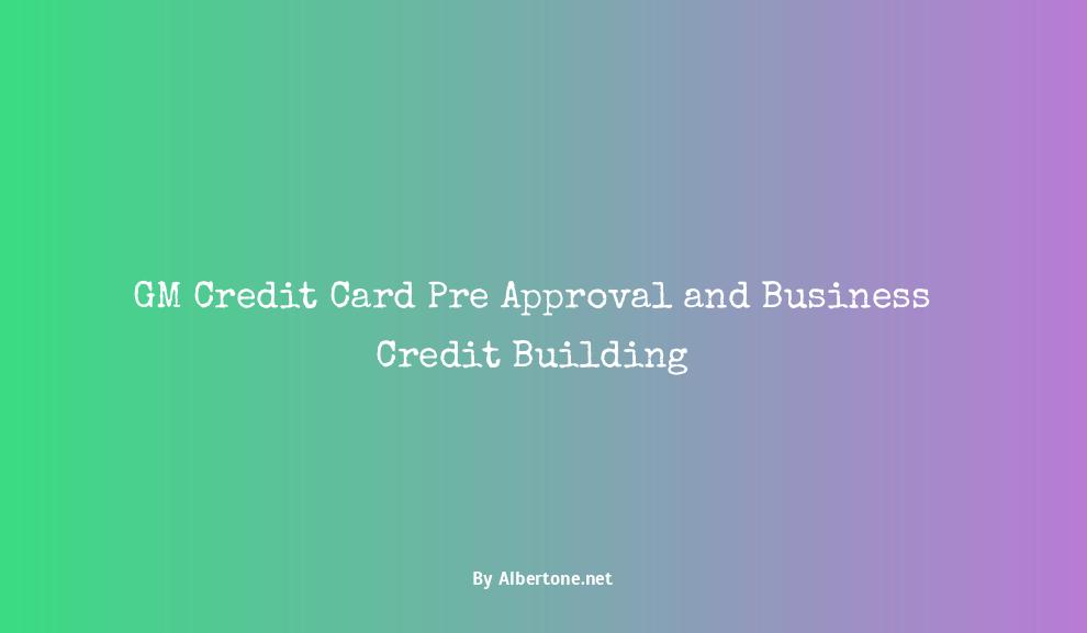 gm credit card pre approval