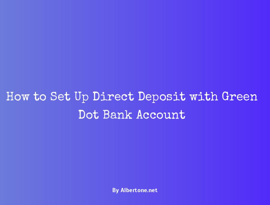 green dot bank direct deposit