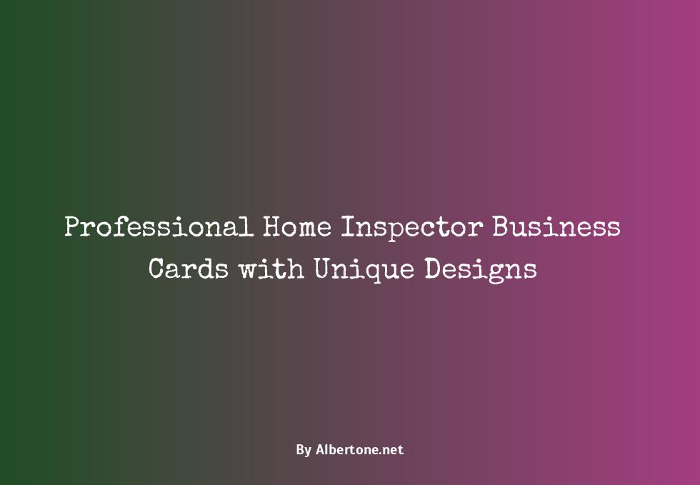 home inspector business cards