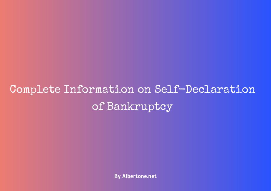 how to declare bankruptcy yourself