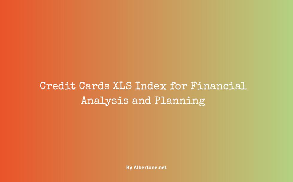 index of credit cards xls