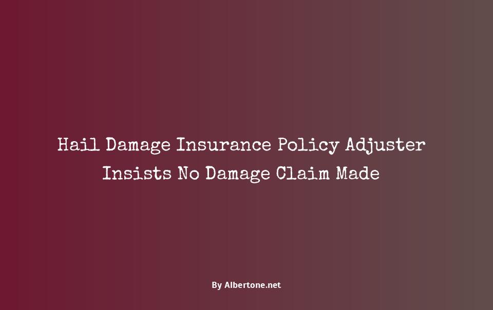 insurance adjuster says no hail damage