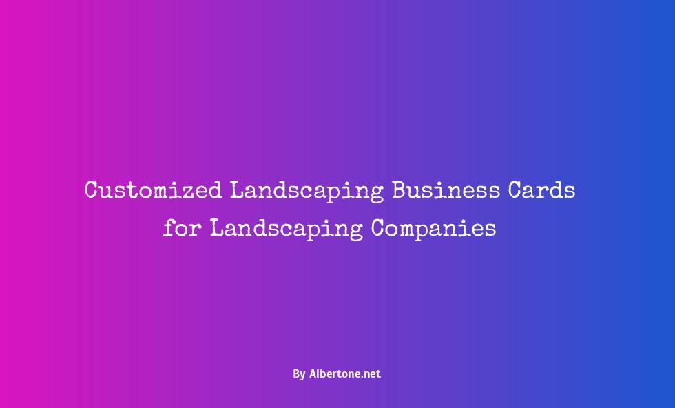 landscaping business cards examples