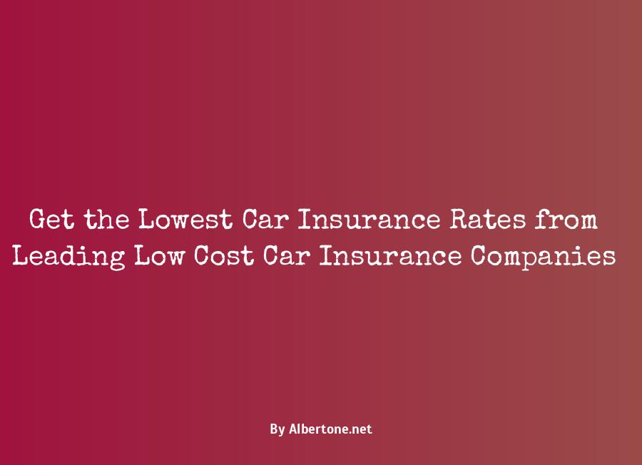 lowest car insurance companies