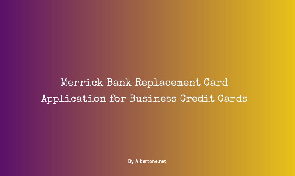 merrick bank replacement card