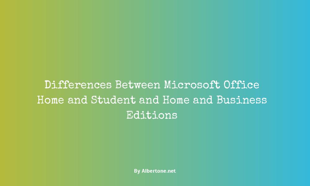 microsoft office home and student vs home and business