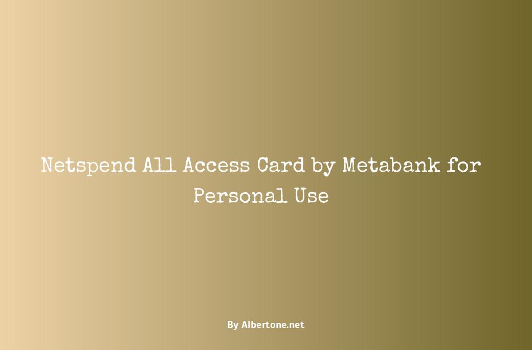 netspend all access by metabank