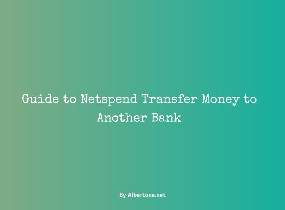 netspend transfer money to another bank