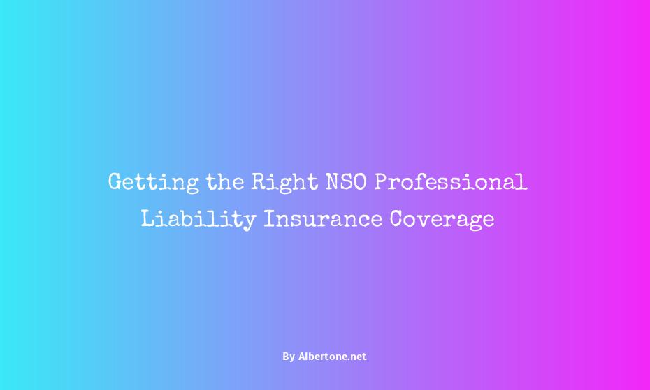 nso professional liability insurance