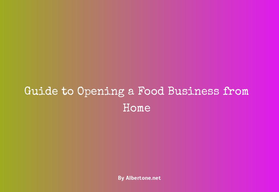 opening food business from home