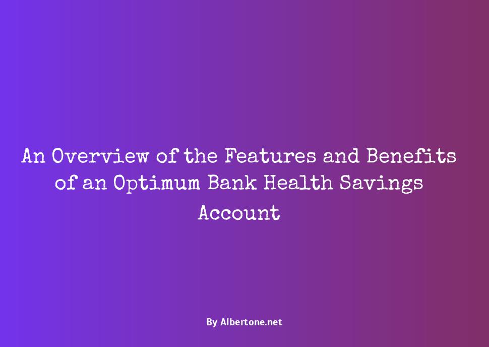 optimum bank health savings account