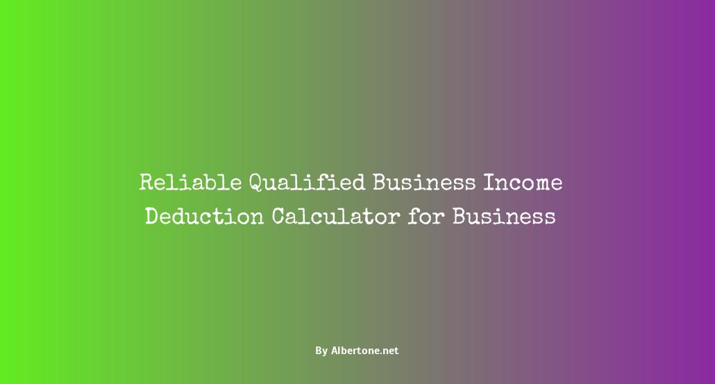 qualified business income deduction calculator