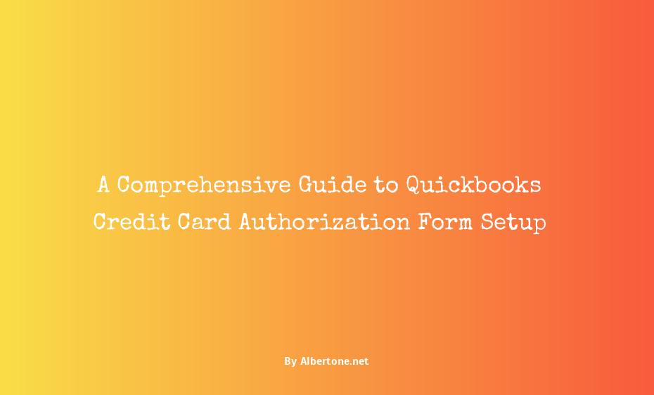 quickbooks credit card authorization form