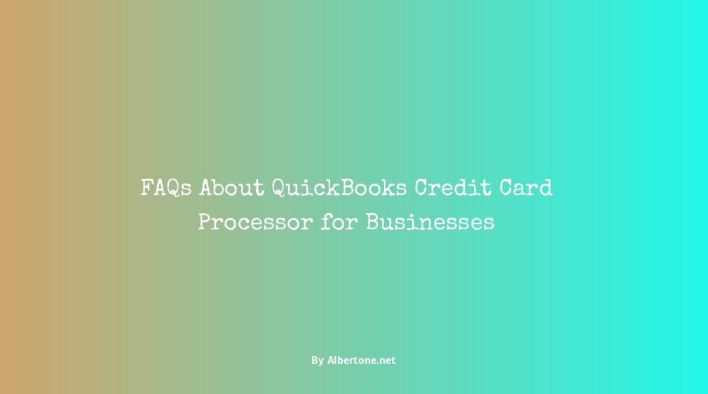 quickbooks credit card processor