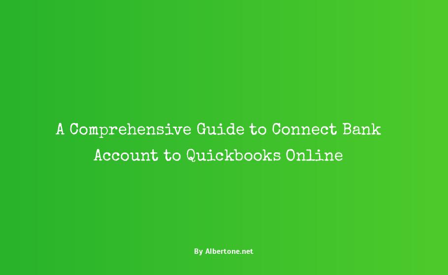 quickbooks online connect bank account