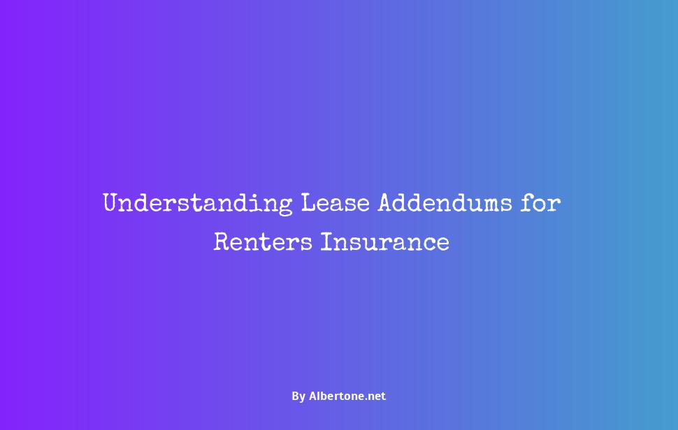 renters insurance lease addendum