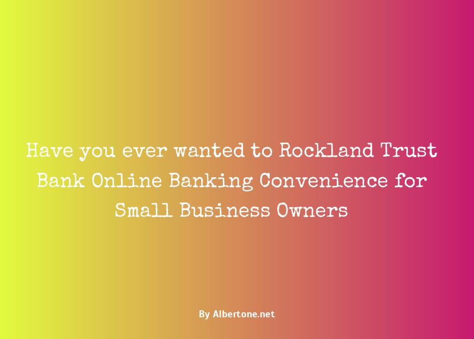 rockland trust bank online