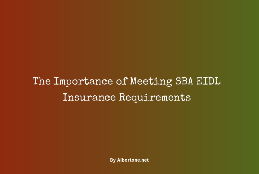 sba eidl insurance requirements