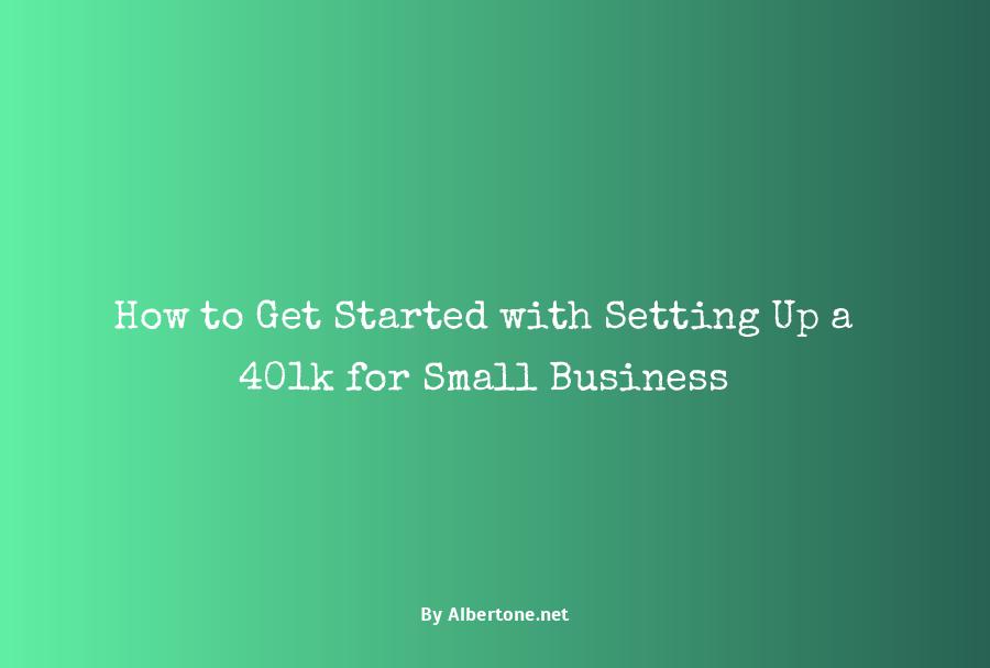 setting up 401k for small business