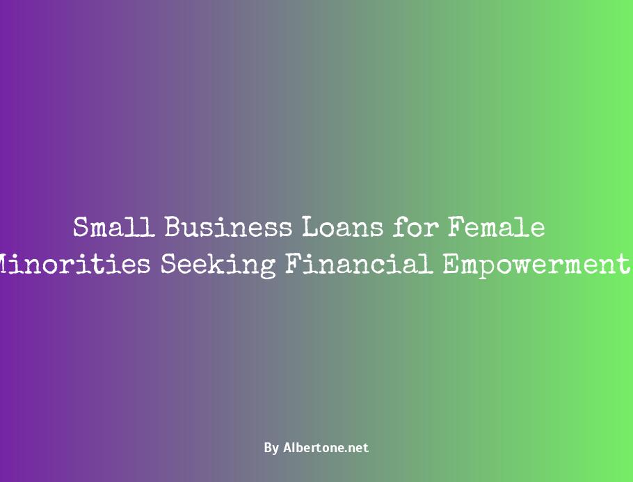 small business loans for female minorities