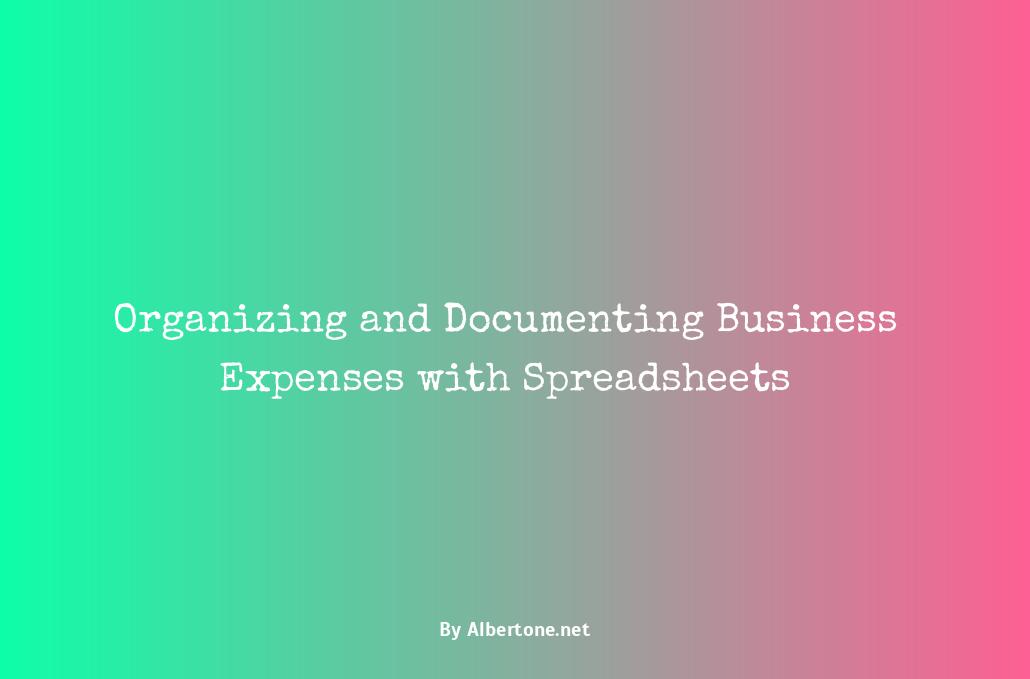 spreadsheets for business expenses