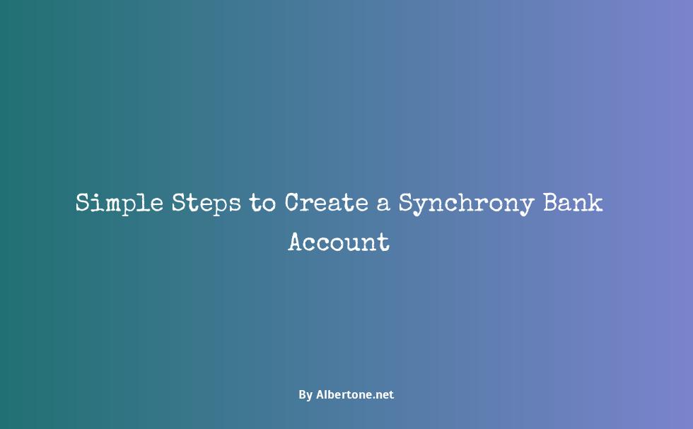 synchrony bank create account