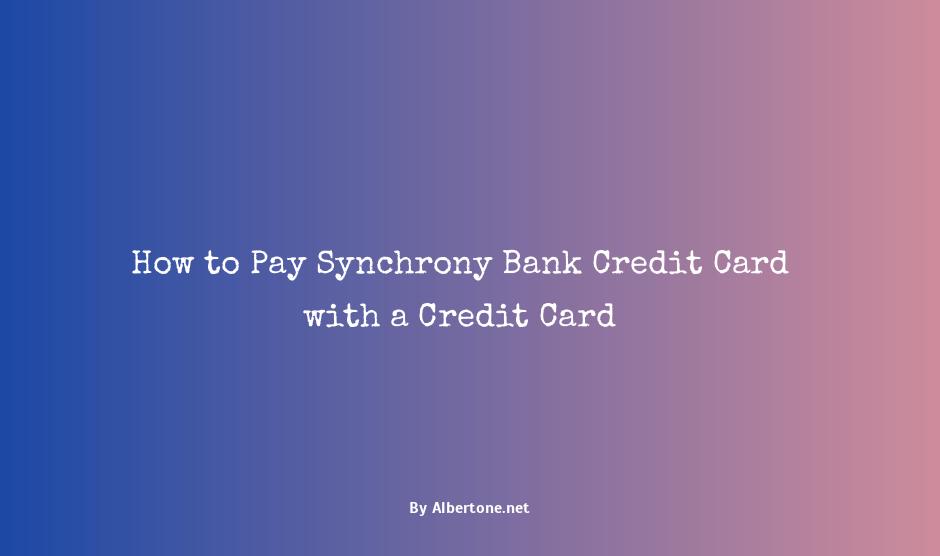 synchrony bank pay credit card