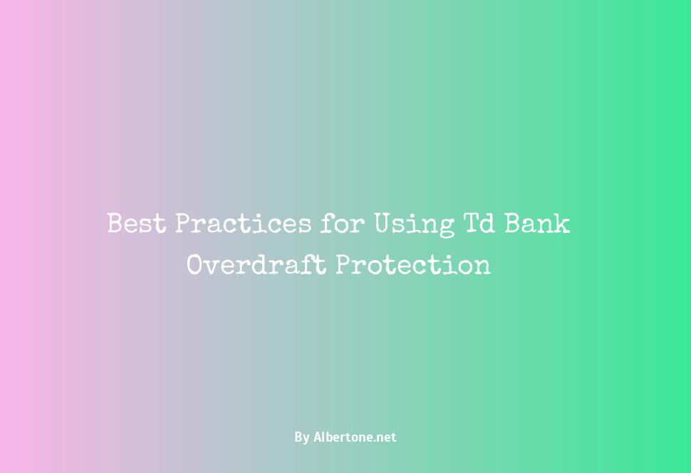 td bank overdraft protection