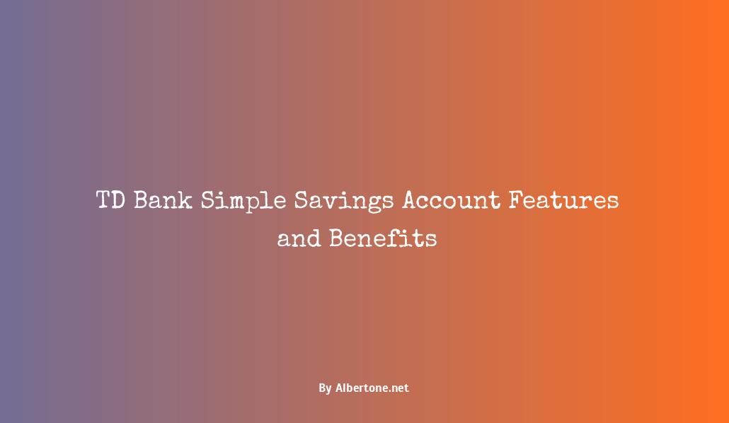 td bank simple savings