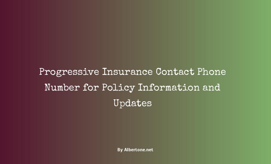 telephone number for progressive insurance