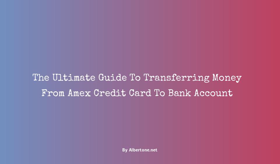 transfer money from amex to bank account