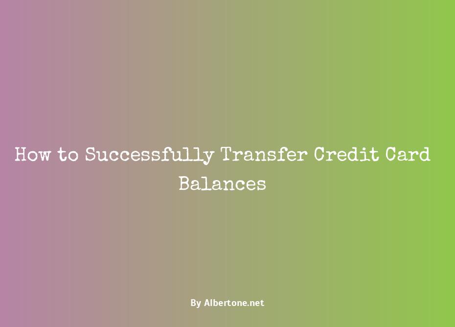 transferring credit card balances