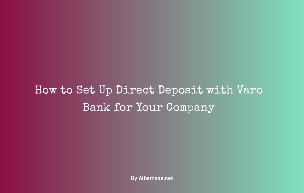 varo bank name for direct deposit