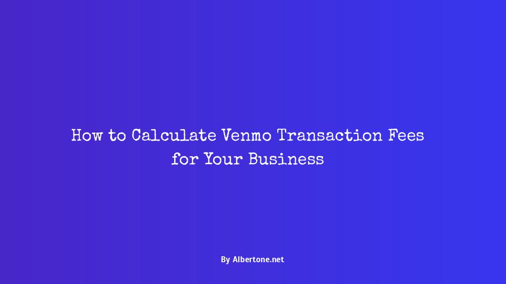 venmo business transaction fees