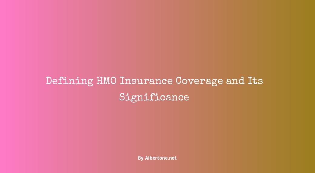 what does hmo insurance mean