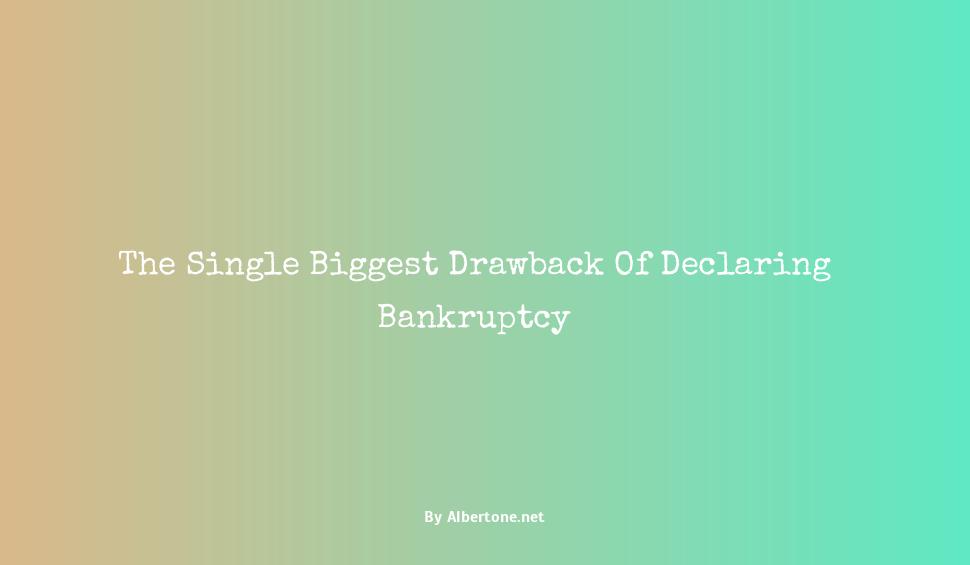 what is one drawback of declaring bankruptcy