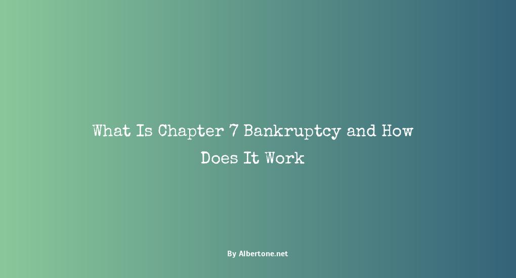 whats chapter 7 bankruptcy