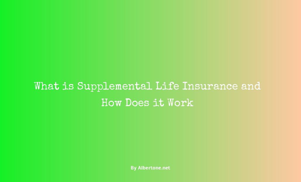 whats supplemental life insurance