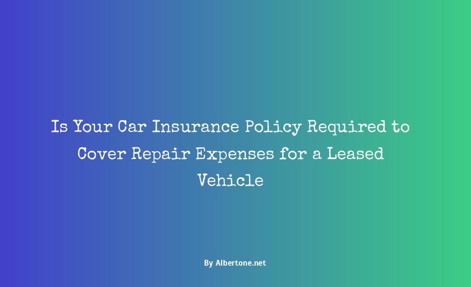 will car insurance cover repairs