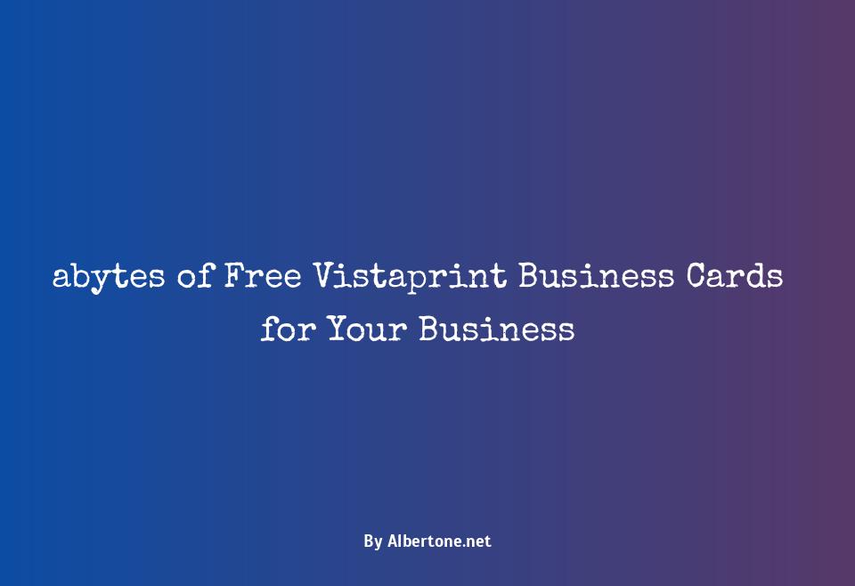 100 free business cards vistaprint