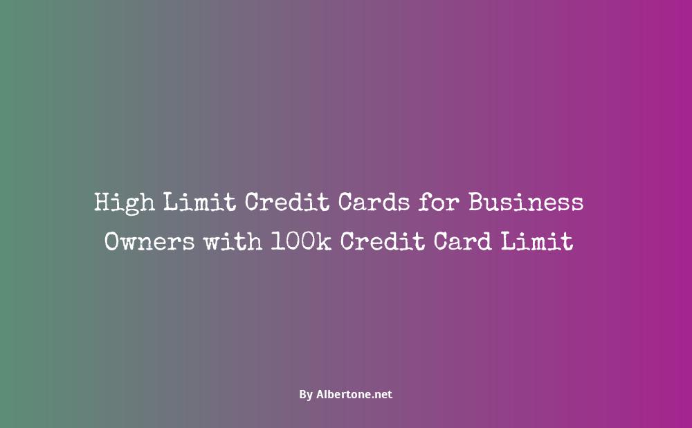 100k credit card limit