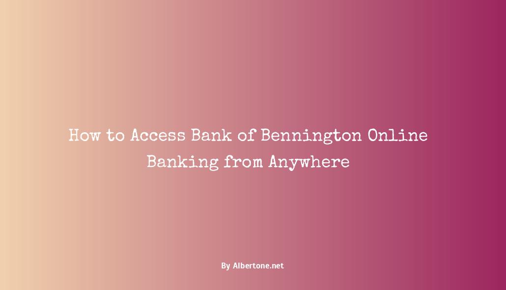 bank of bennington online