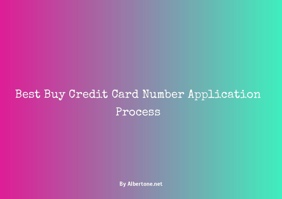 best buy credit card number